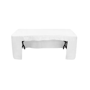 6' fitted regular fabric tablecloth open back