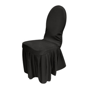 Skirted spandex banquet chair cover