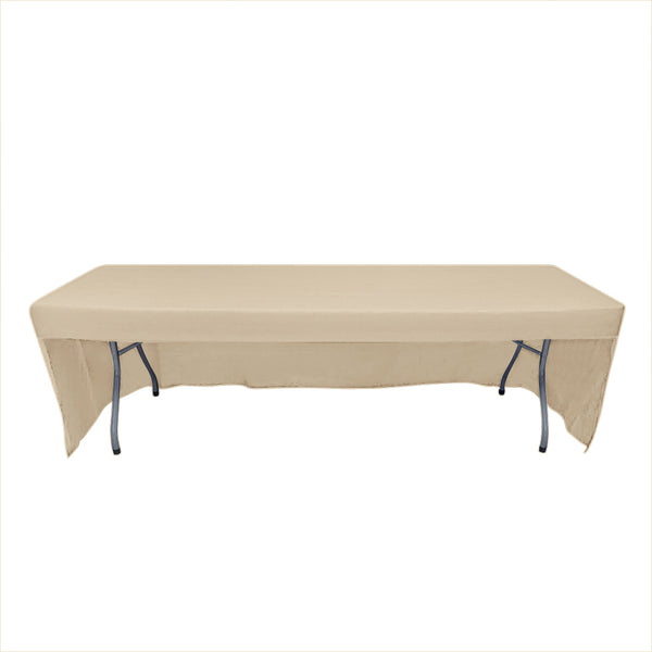 8' fitted regular tablecloth open back