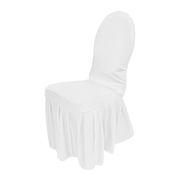 Skirted spandex banquet chair cover