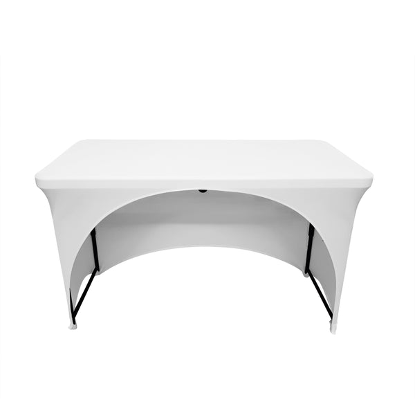4' spandex tablecloth open back