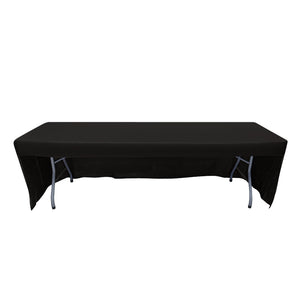 8' fitted regular tablecloth open back