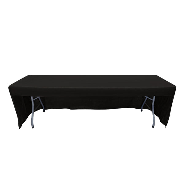 8' fitted regular tablecloth open back