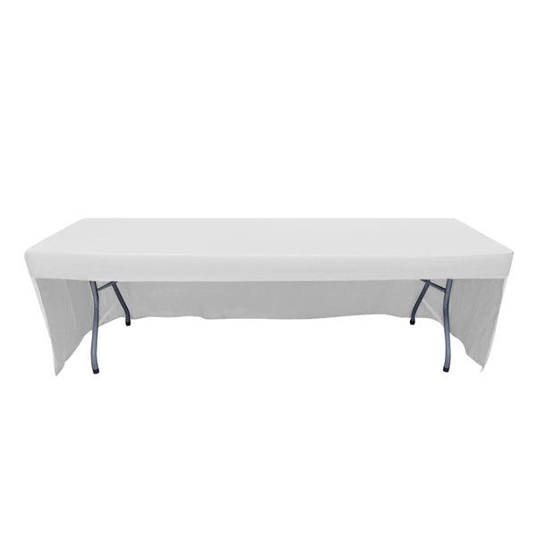 8' fitted regular tablecloth open back