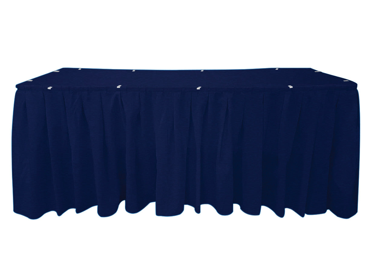 Navy blue table skirt online